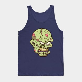 Angry Zombie Hea Tank Top